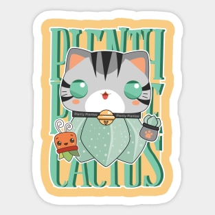 Bishop's Cap Cactus Cat Sticker